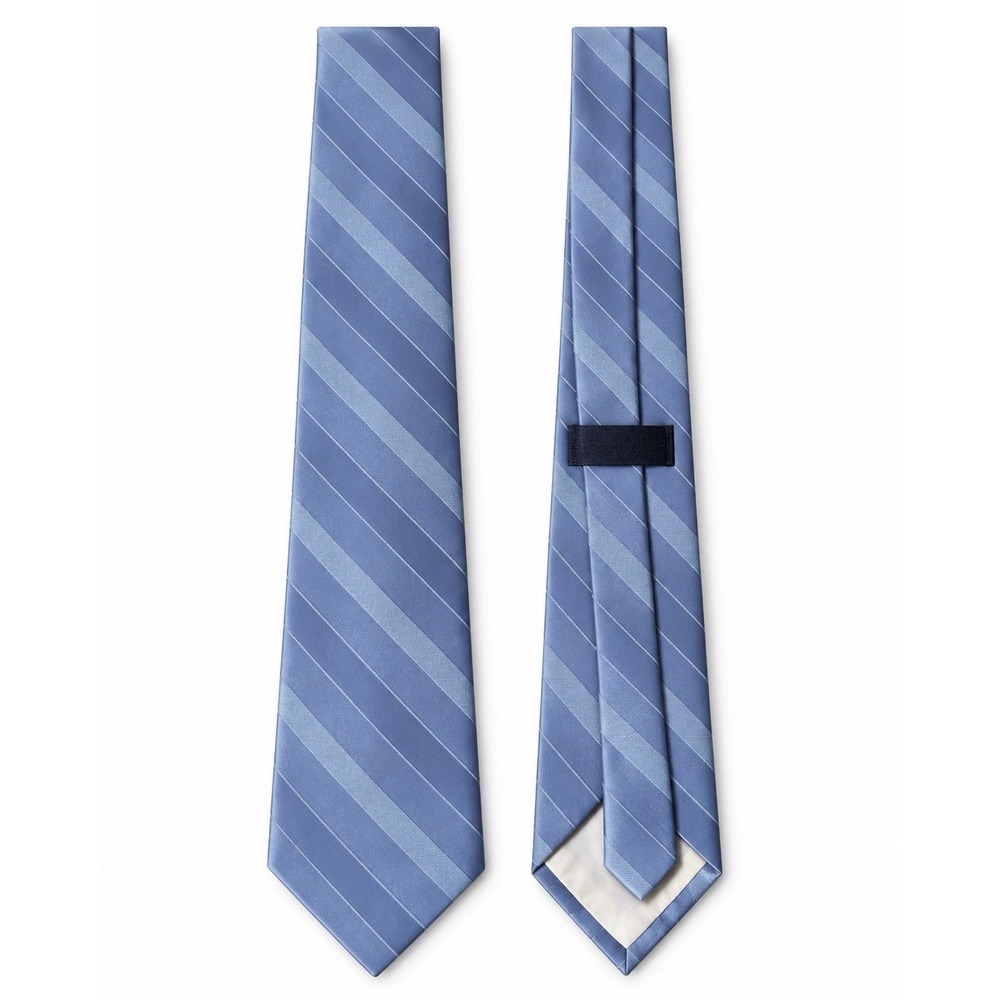Ketch Men’s Gray Silver Striped Necktie 54” x 3” Narrow Dress Tie